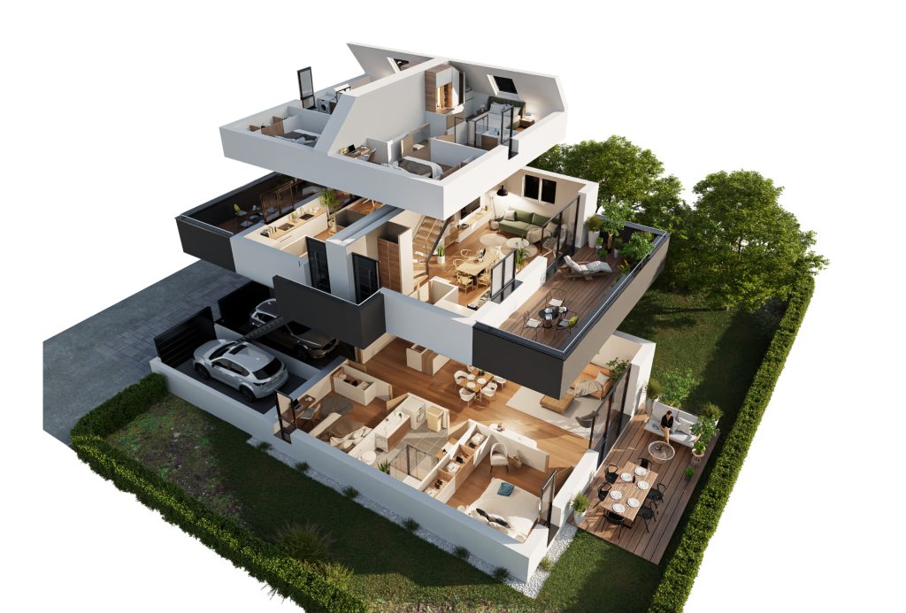 Le trio copropriété de 3 appartements
